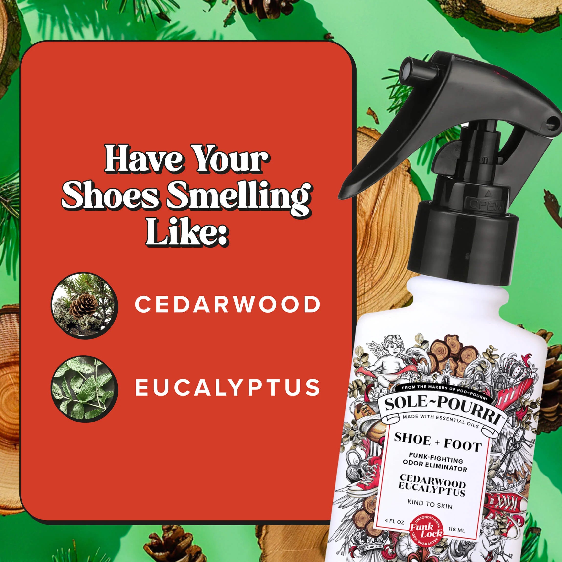 Cedarwood Eucalyptus - Sole~Pourri Shoe Deodorizer