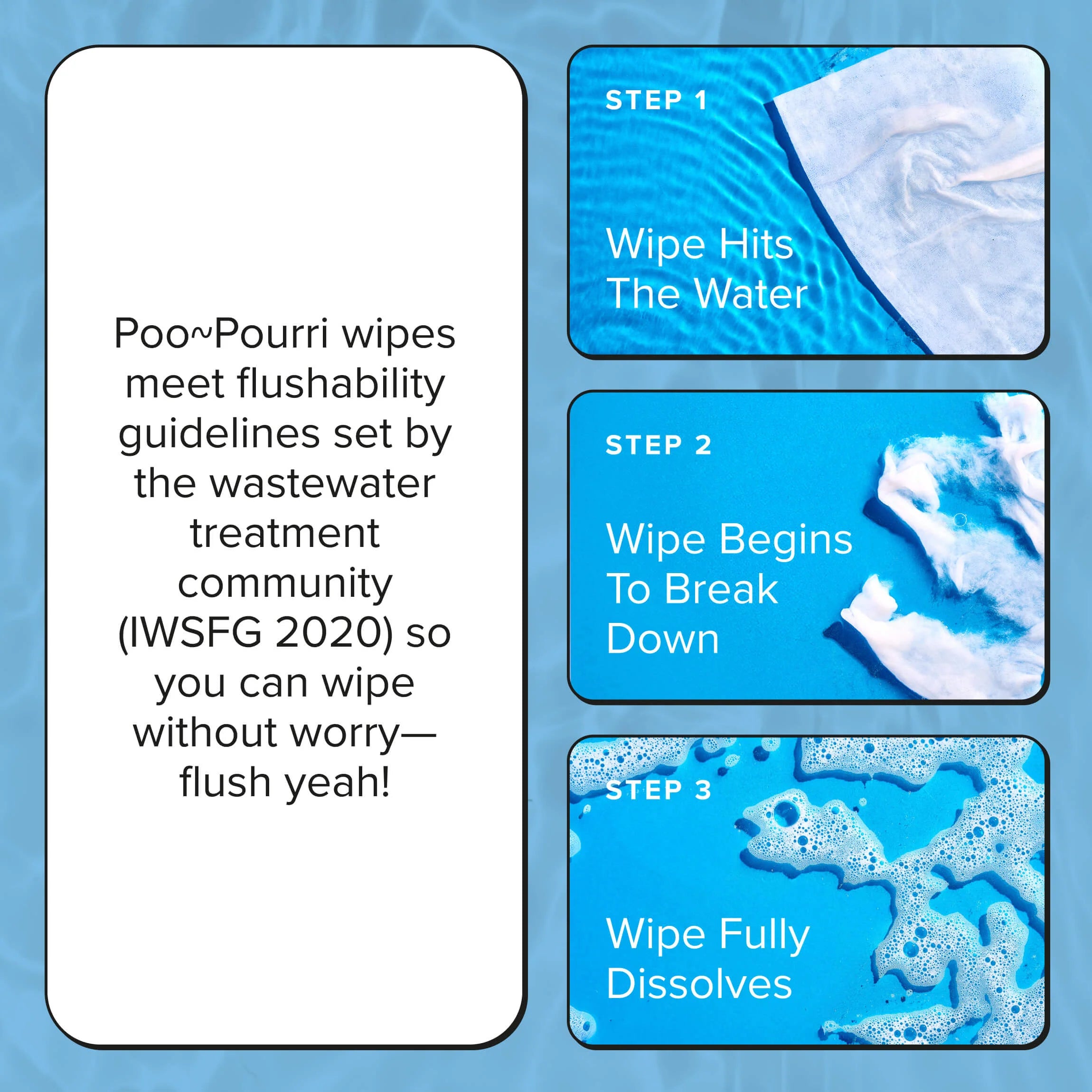 Unscented Flushable Wipes - Poo~Pourri