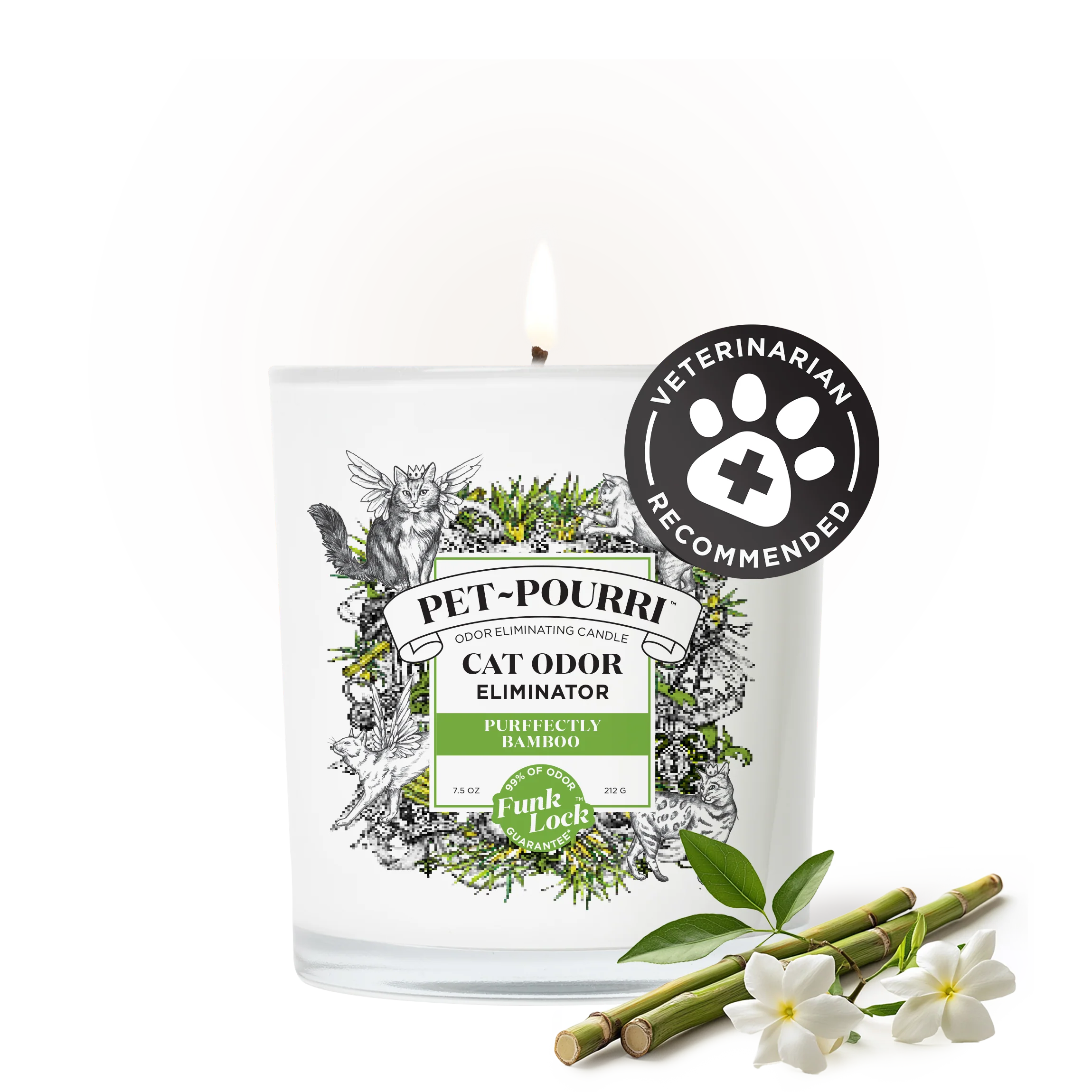 Purrfectly Bamboo Candle - Pet~Pourri Candle