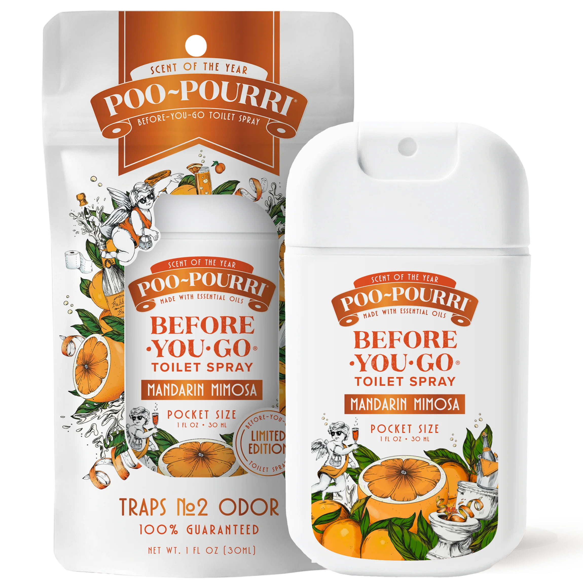Mandarin Mimosa Pocket Sprayer - Poo~Pourri Toilet Spray