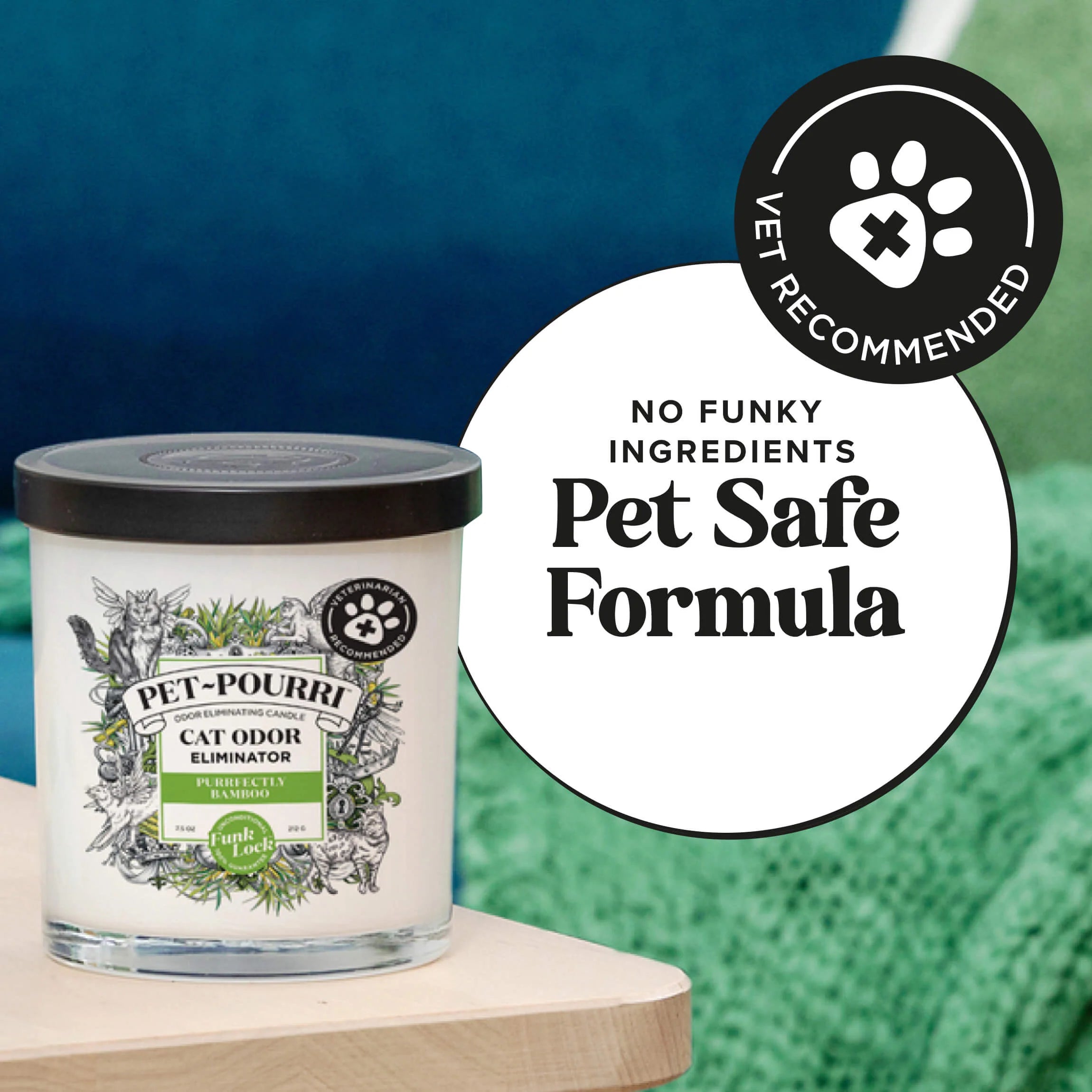 Purrfectly Bamboo Candle - Pet~Pourri Candle