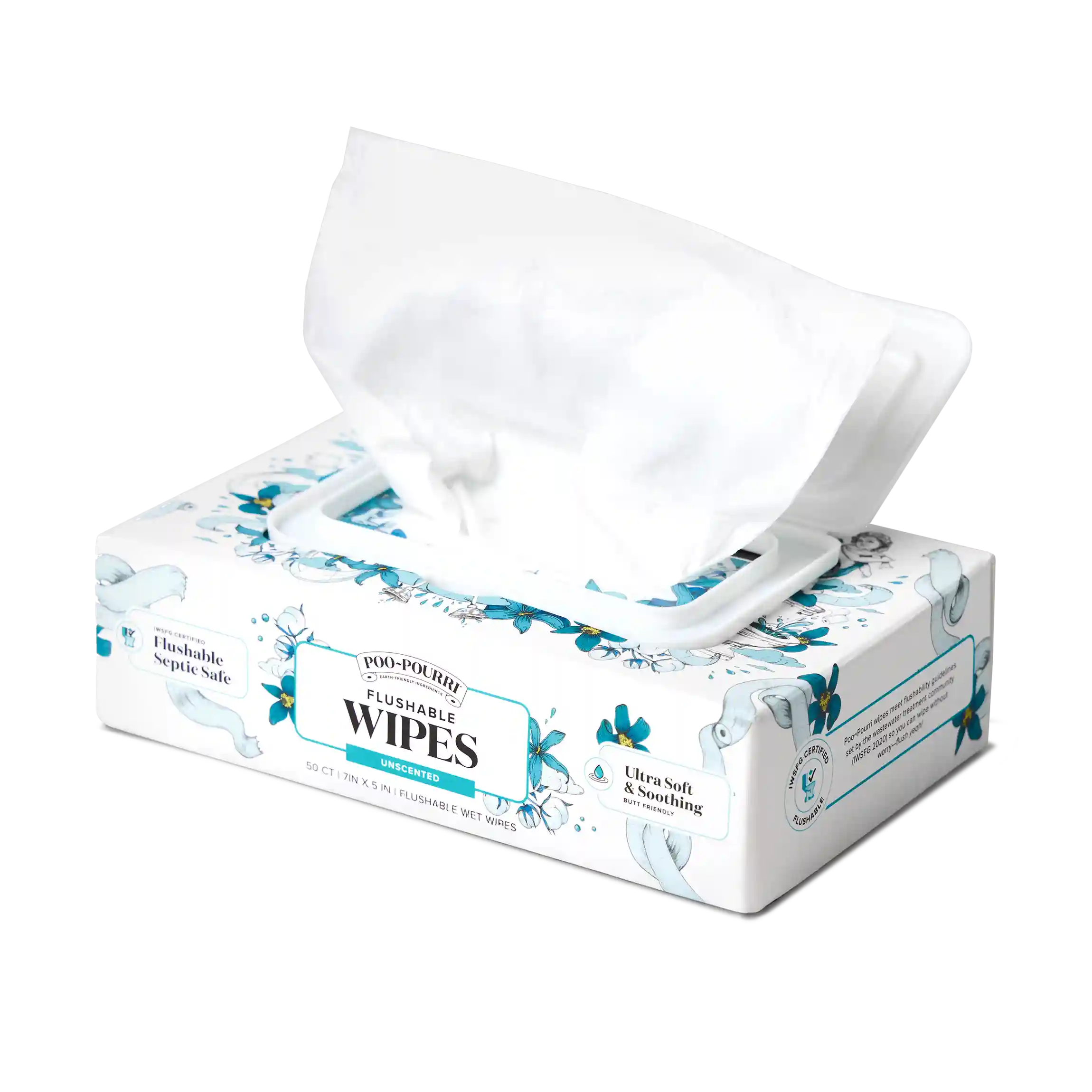 Unscented Flushable Wipes - Poo~Pourri