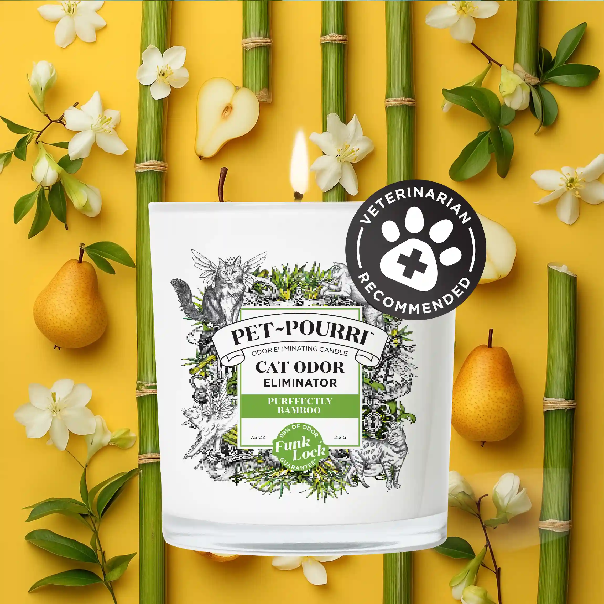 Alternative view of Purrfectly Bamboo Candle - Pet~Pourri Candle
