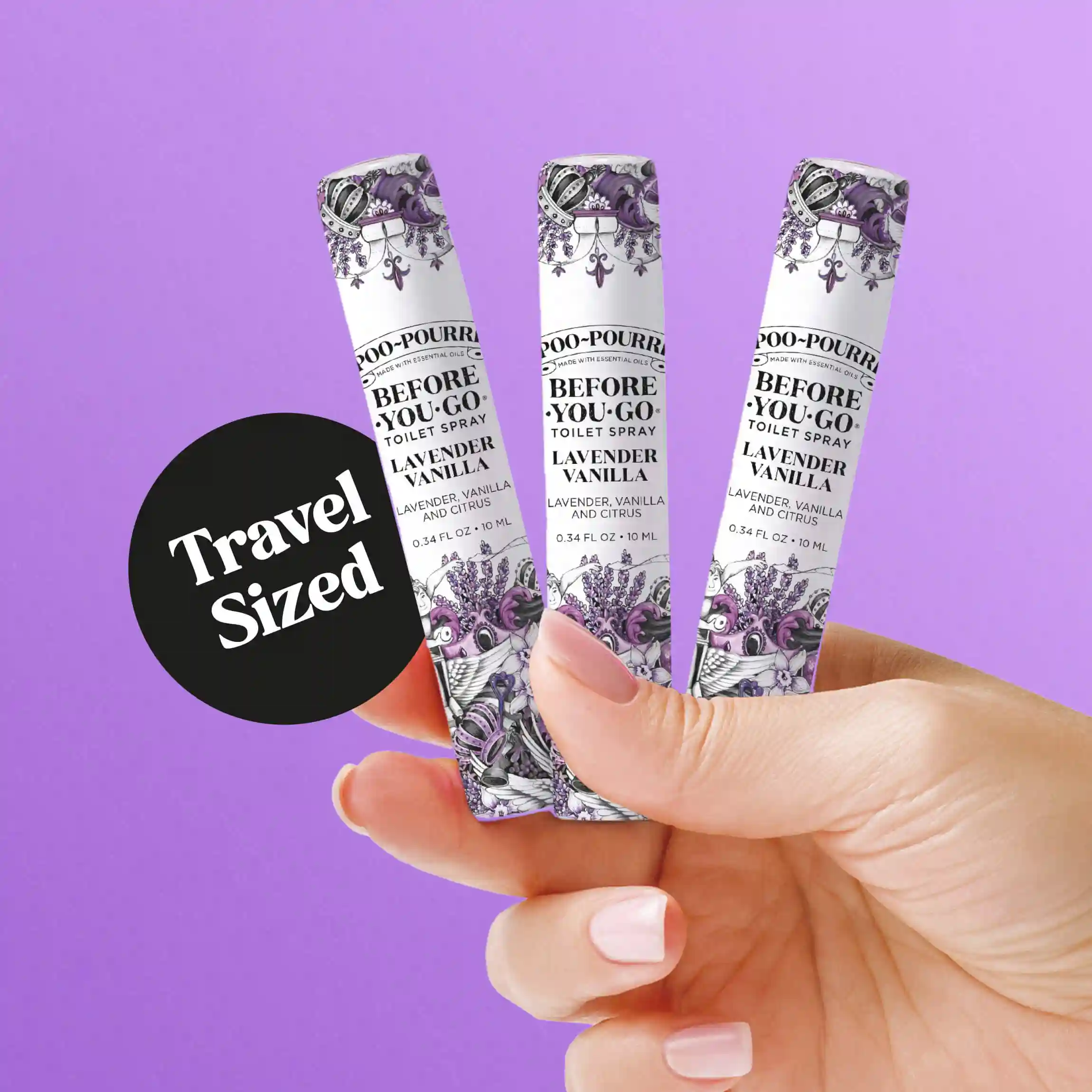 Lavender Vanilla 10ml - Poo~Pourri Toilet Spray - Image 3