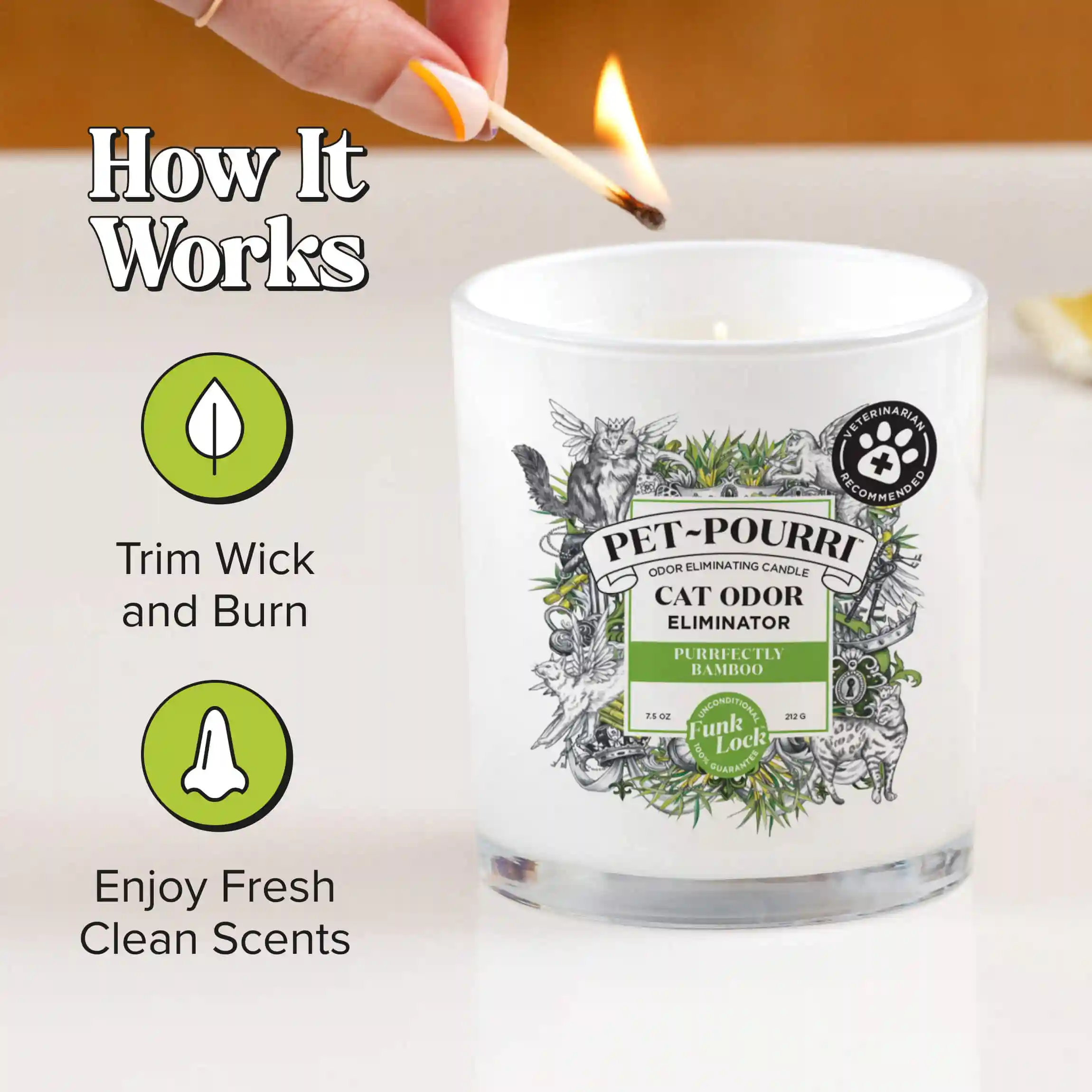 Purrfectly Bamboo Candle - Pet~Pourri Candle - Image 6