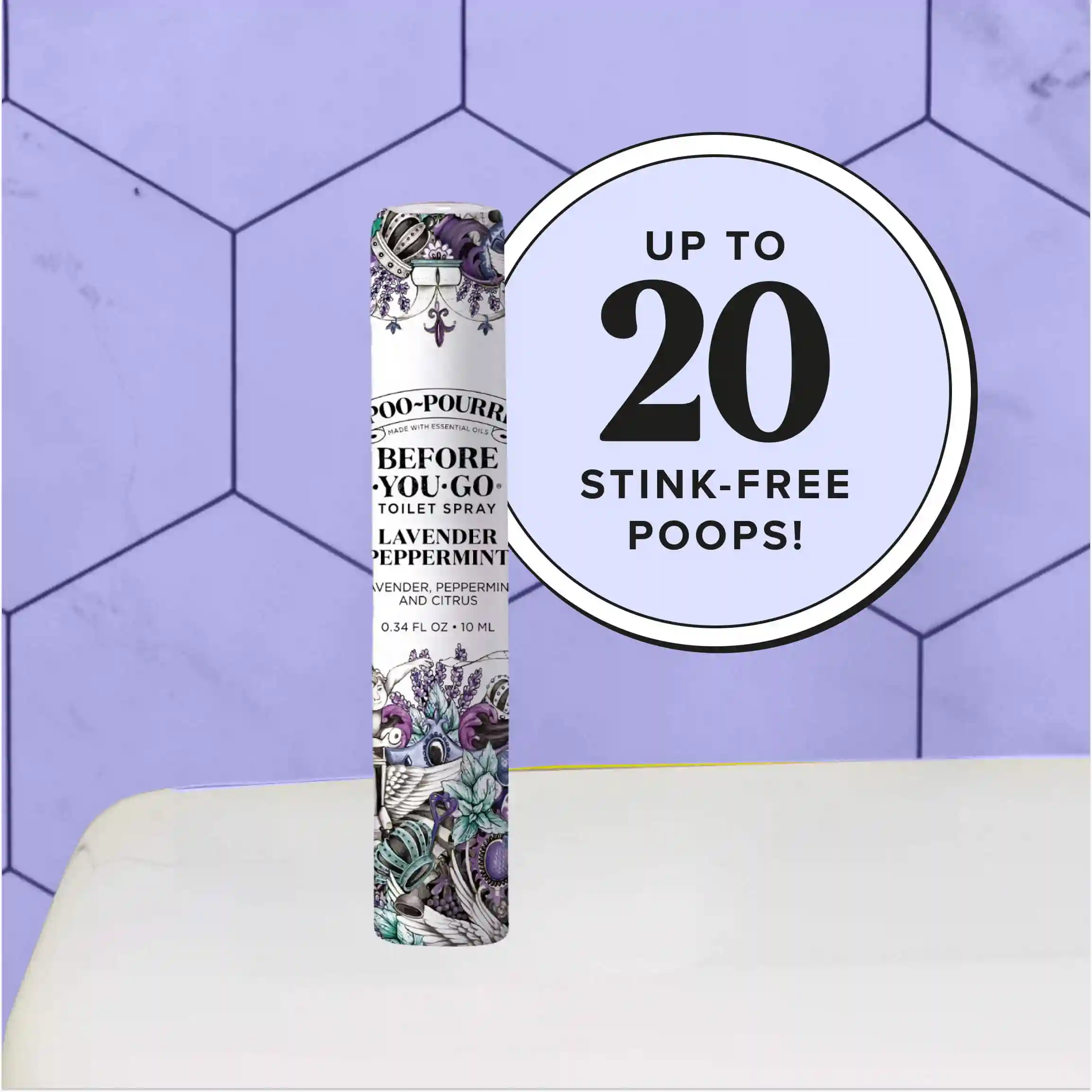 Lavender Peppermint 10ml - Poo~Pourri Toilet Spray - Image 9