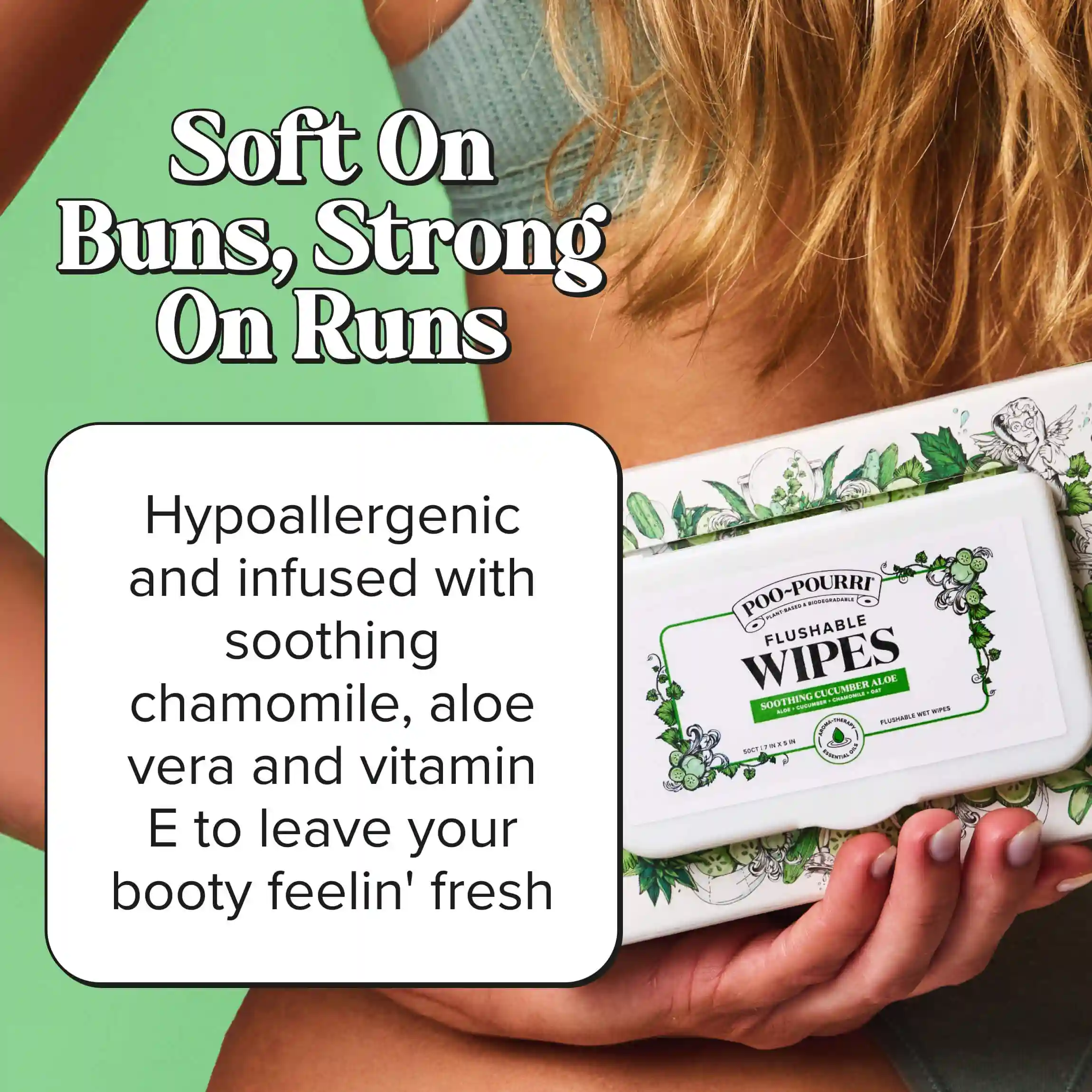 Cucumber Aloe Flushable Wipes - Poo~Pourri - Image 23