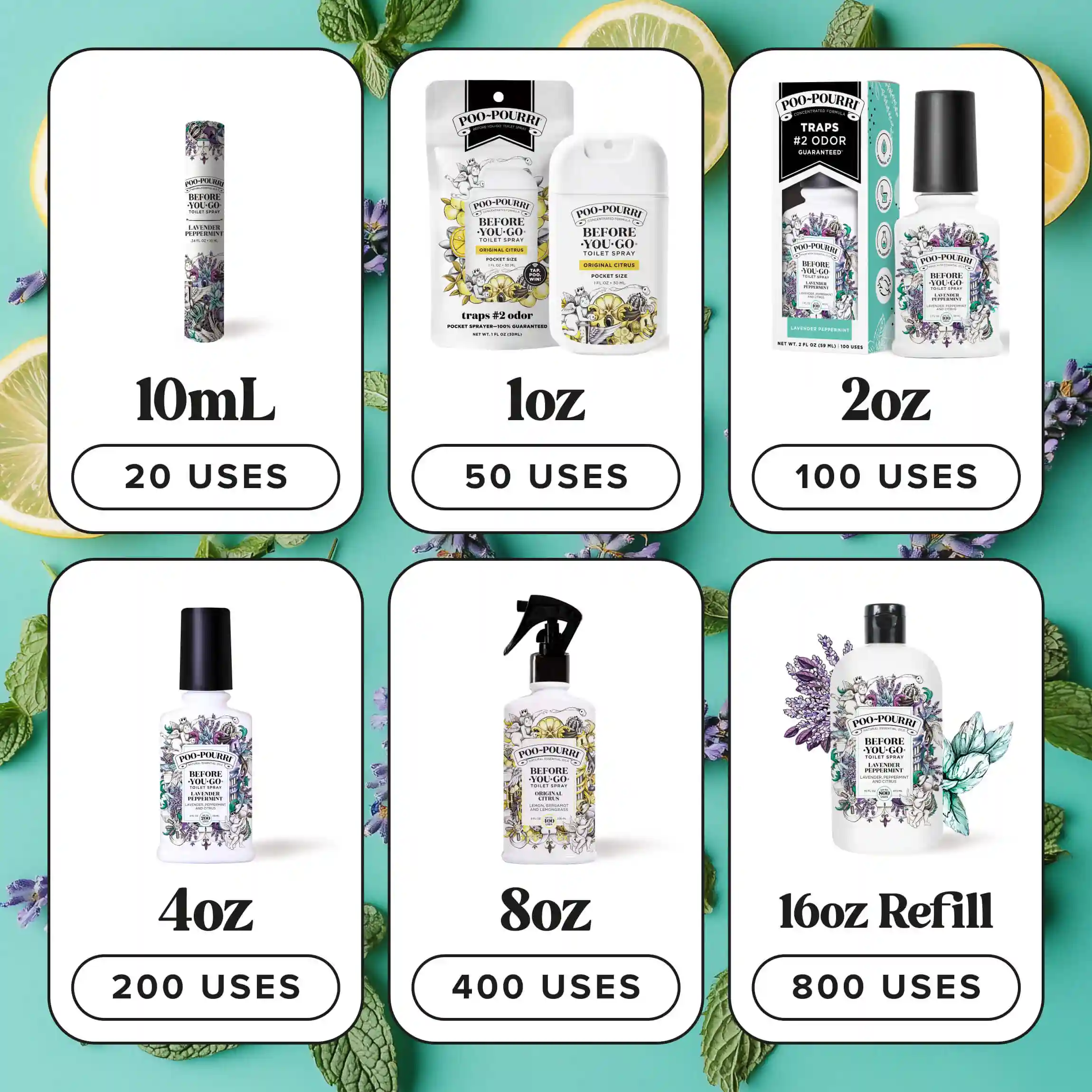 Lavender Peppermint 10ml - Poo~Pourri Toilet Spray - Image 11