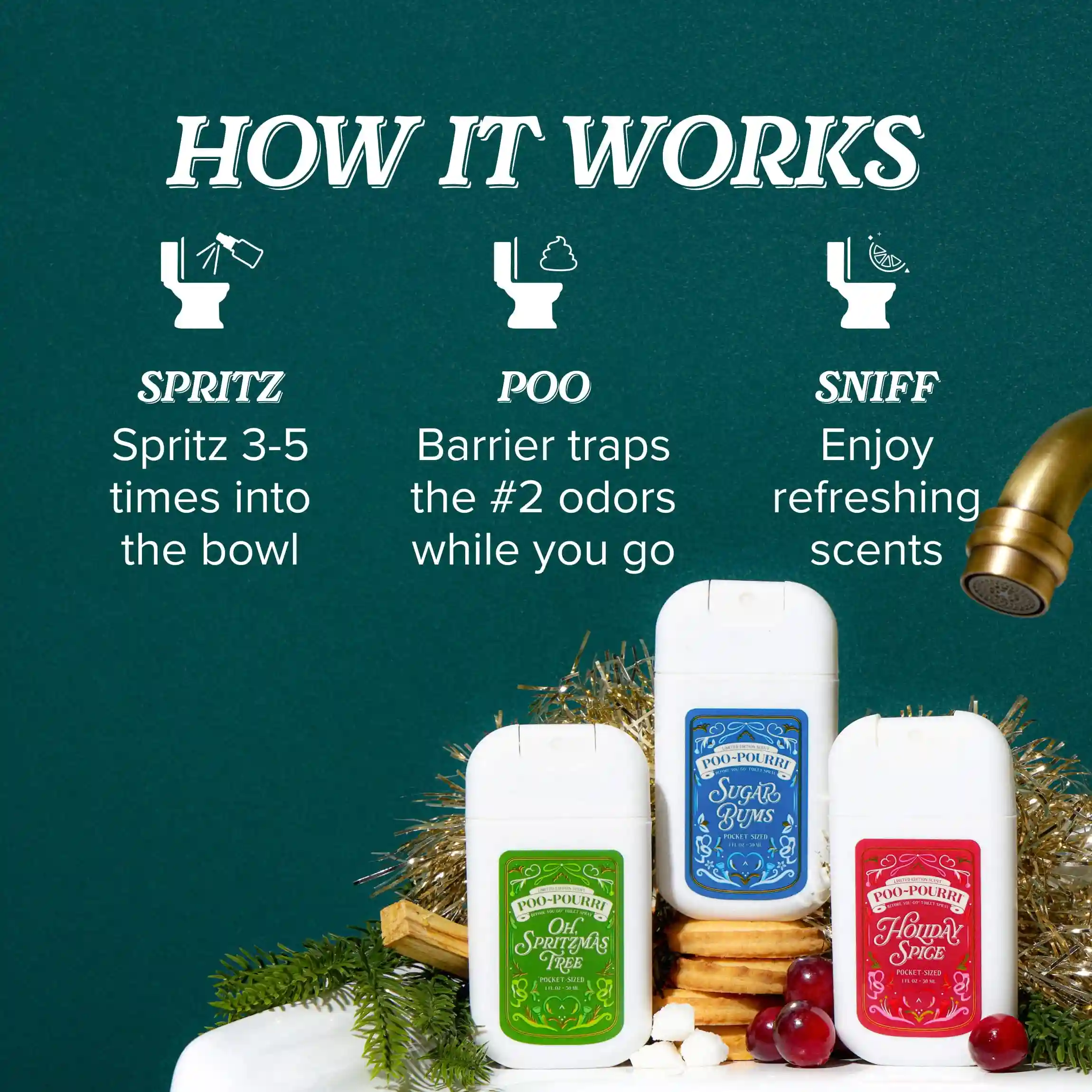 Oh, Spritzmas Tree Pocket Sprayer - Poo~Pourri Toilet Spray - Image 6